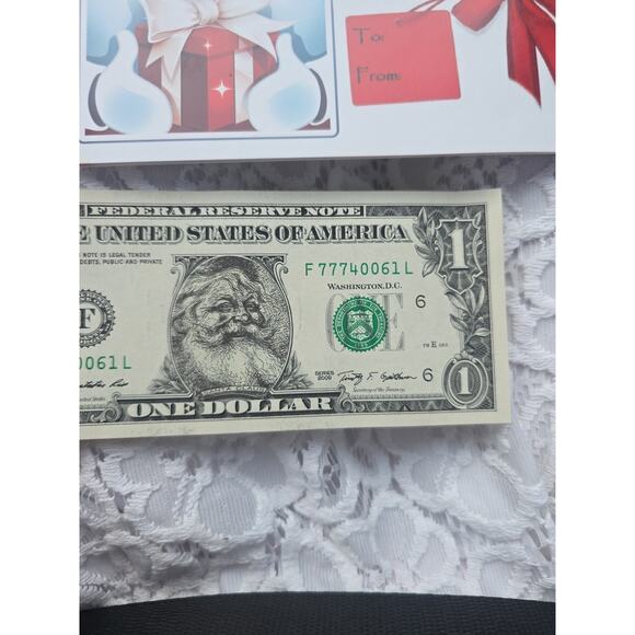 Santa Claus $1 Dollar Bill 2003 Real U.S. One Dollar Bill Money - Picture 7 of 16